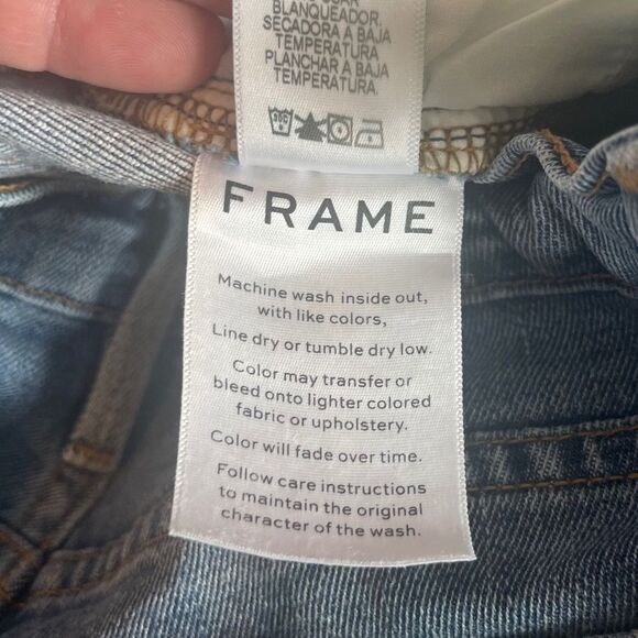 Frame Denim Anstee Studded Straight Leg Jeans Sz 25 - Picture 13 of 14